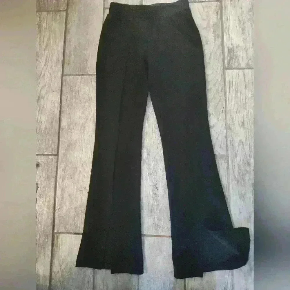 Who What Wear black pants elastic waist split hem size xs #217